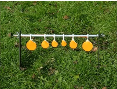 6 garden spinners, bar target