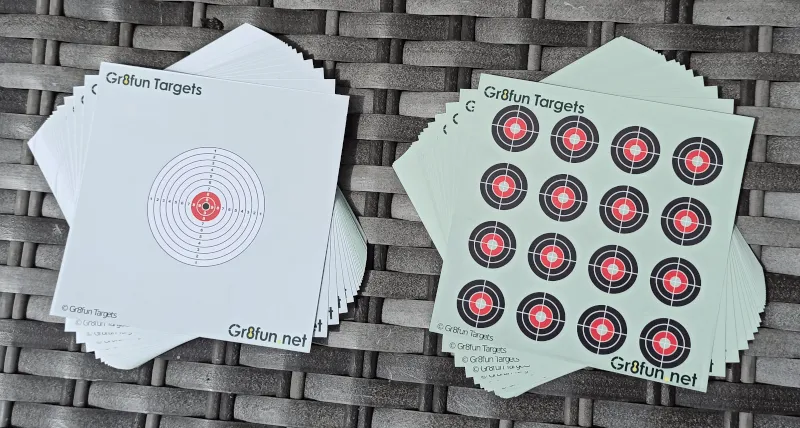 14cm 25 bulls and 5m target - 100 pack