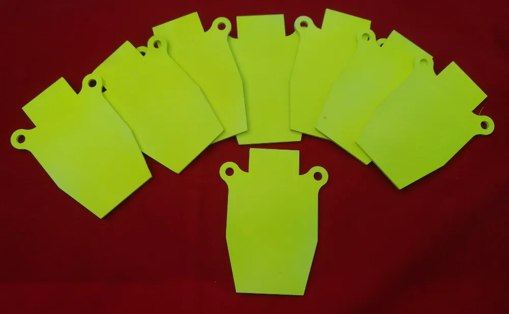 AirRifle Silhouette Gong Airgun Target-8 Pack, chains & clips