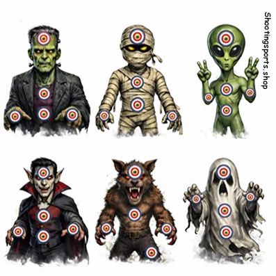 6 Monster Targets 17cm x 17cm Packs