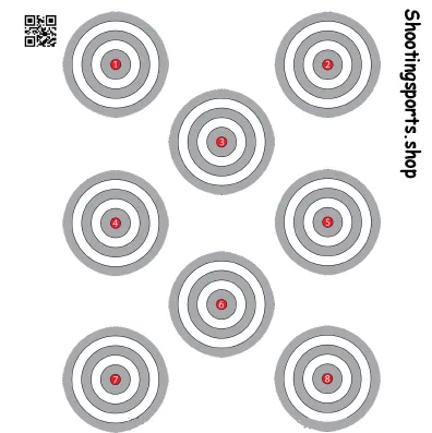 8 Spot Targets - Paper 17cm x 17cm Packs