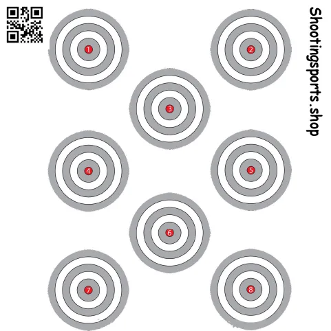8 Spot Targets - Paper 14cm x 14cm Packs