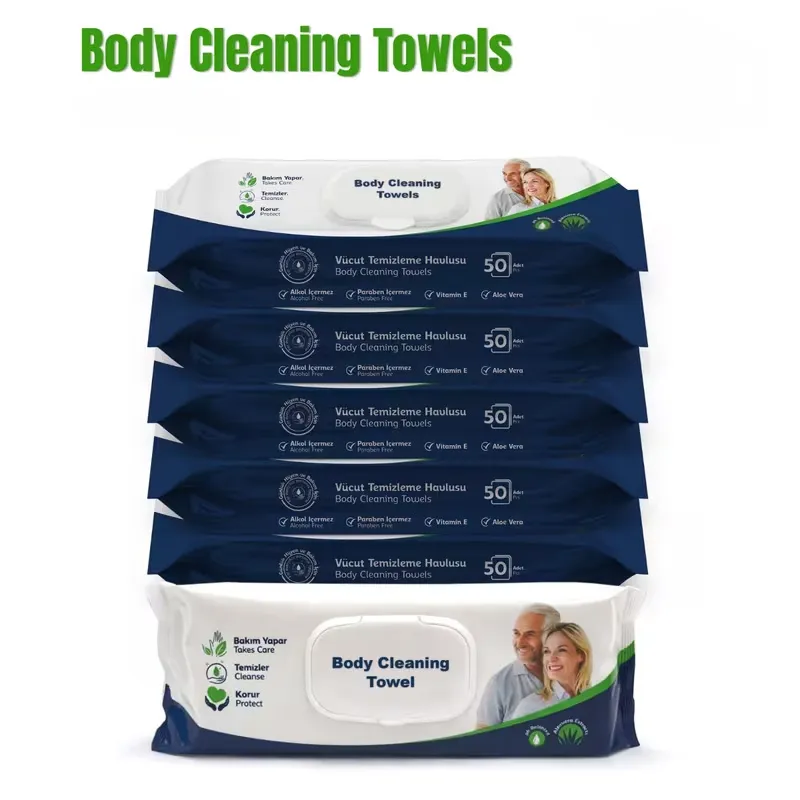 Body cleaning towels, single pack of 50